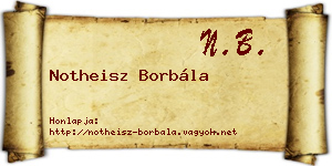 Notheisz Borbála névjegykártya
