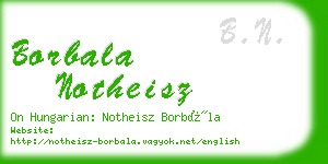 borbala notheisz business card